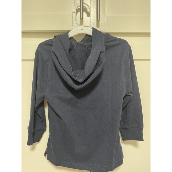 Tommy Hilfiger Hoodie Navy Long Sleeve Toddler cotton Sz 3T NWT - Picture 3 of 5